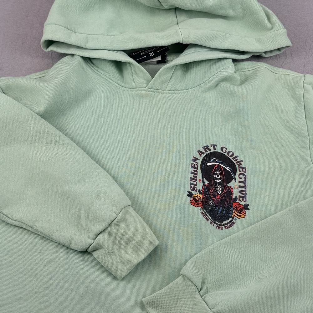 Sullen Art Collective Grim Reaper Hoodie Sweatshirt Mens M Tattoo Art Graphic